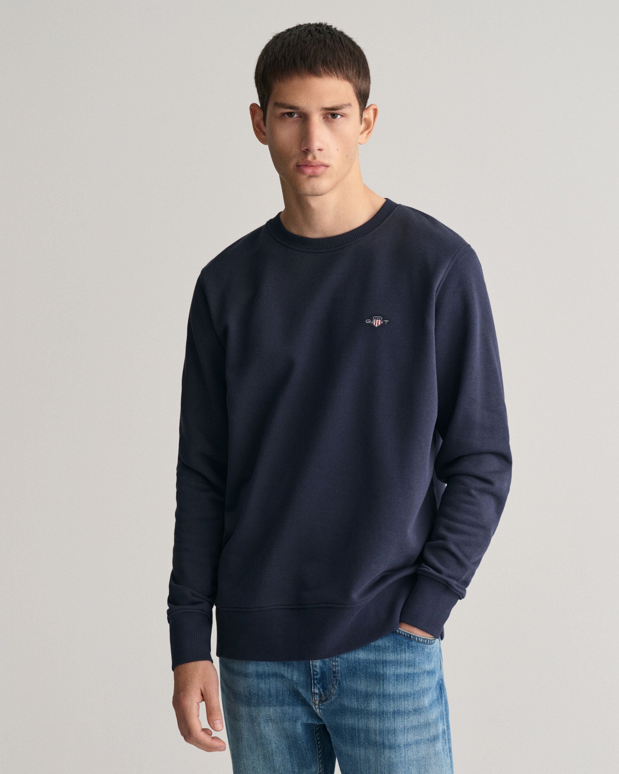 Navy sweat shirt online